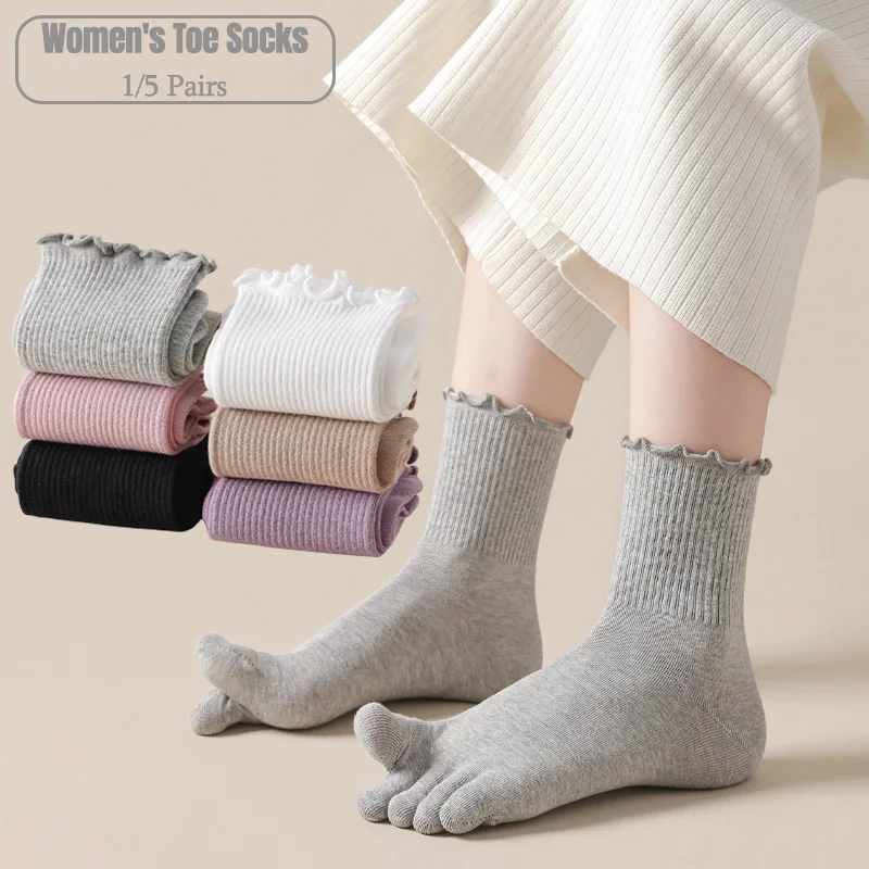 Toe Sock Split - 1/5 paar dames sokken met vijf