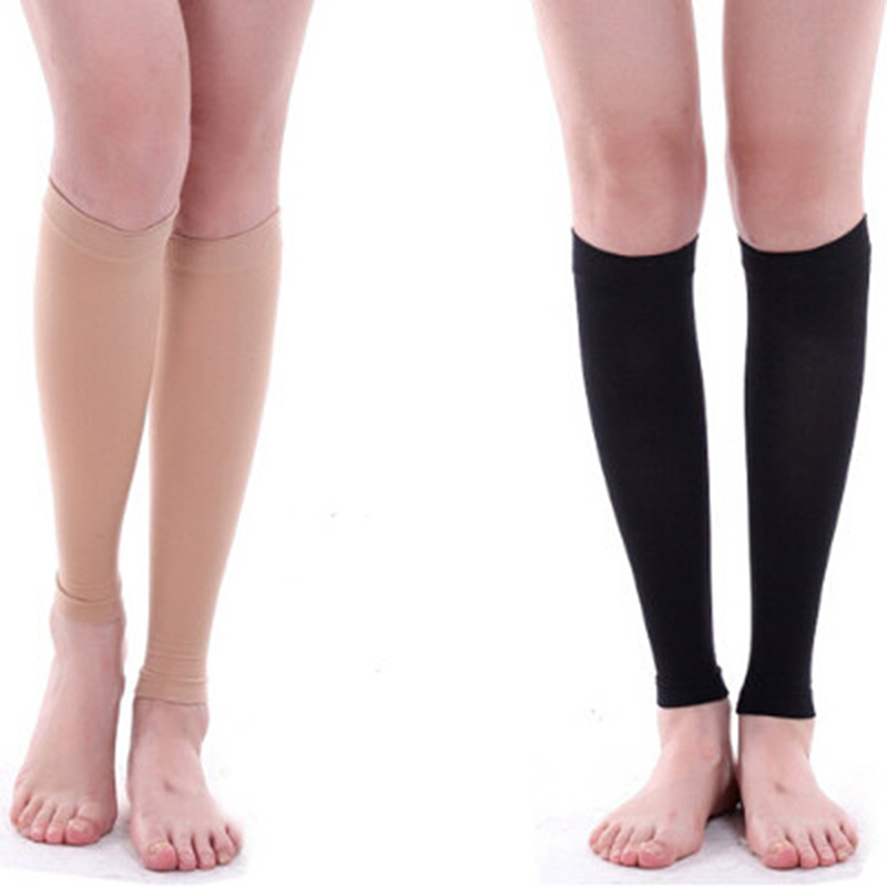 Compression Sleeve Calf - 2 stuks/lot Elastische Open Teen Kousen
